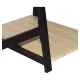 Стол на металлокаркасе BRABIX LOFT CD-006,1200х500х730 мм,, 2 полки, цвет дуб натуральный, 641226. Фото товара с разных ракурсов.