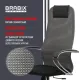 Кресло руководителя PREMIUM Ultimate EX-800 хром, плотная двойная сетка Х2, черное/серое. Фото товара с разных ракурсов.