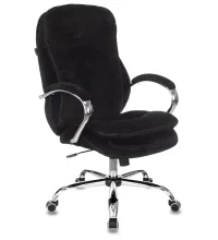 Кресло руководителя Бюрократ T-9950SL Fabric черный Light-20 крестов. металл хром
