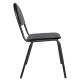 Стул для посетителей "Серна", черный каркас, кожзаменитель черный, СМ 7/22 К-01. Фото товара с разных ракурсов.