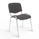 Стул для персонала и посетителей "ИЗО", хромированный каркас, ткань серая С-73, В-40 главное фото в маленьком размере