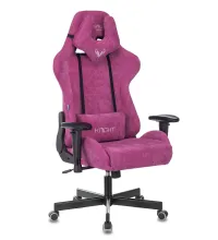 Кресло игровое геймерское Бюрократ VIKING KNIGHT LT15 FABRIC малиновый крестовина металл